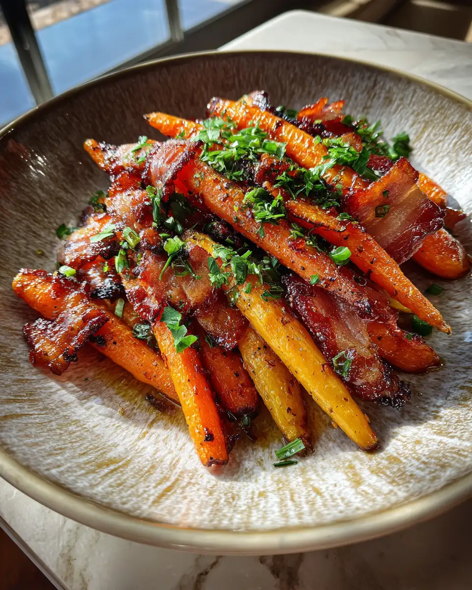 Final dish - Sweet and Savory Delight: Maple Glazed Bacon Carrots for Your Next Feast