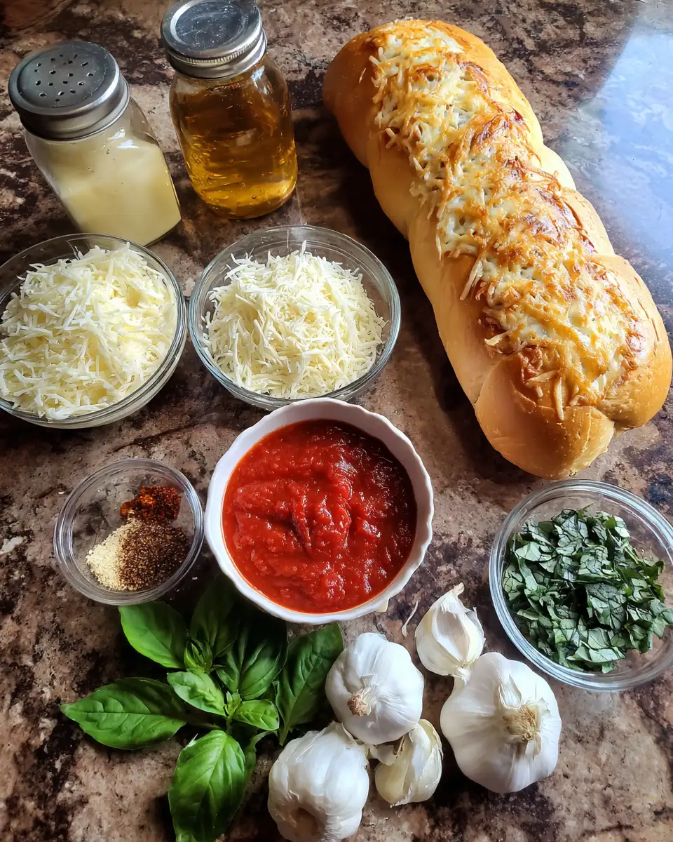 Savor the Flavor: Parmesan Garlic Bread Pizza Bliss 4 Ingredients for Savor the Flavor: Parmesan Garlic Bread Pizza Bliss