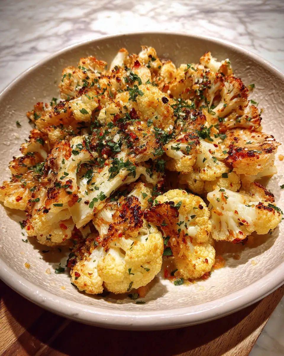 Final dish - Irresistibly Delicious: Roasted Garlic Parmesan Cauliflower That Will Wow Your Taste Buds