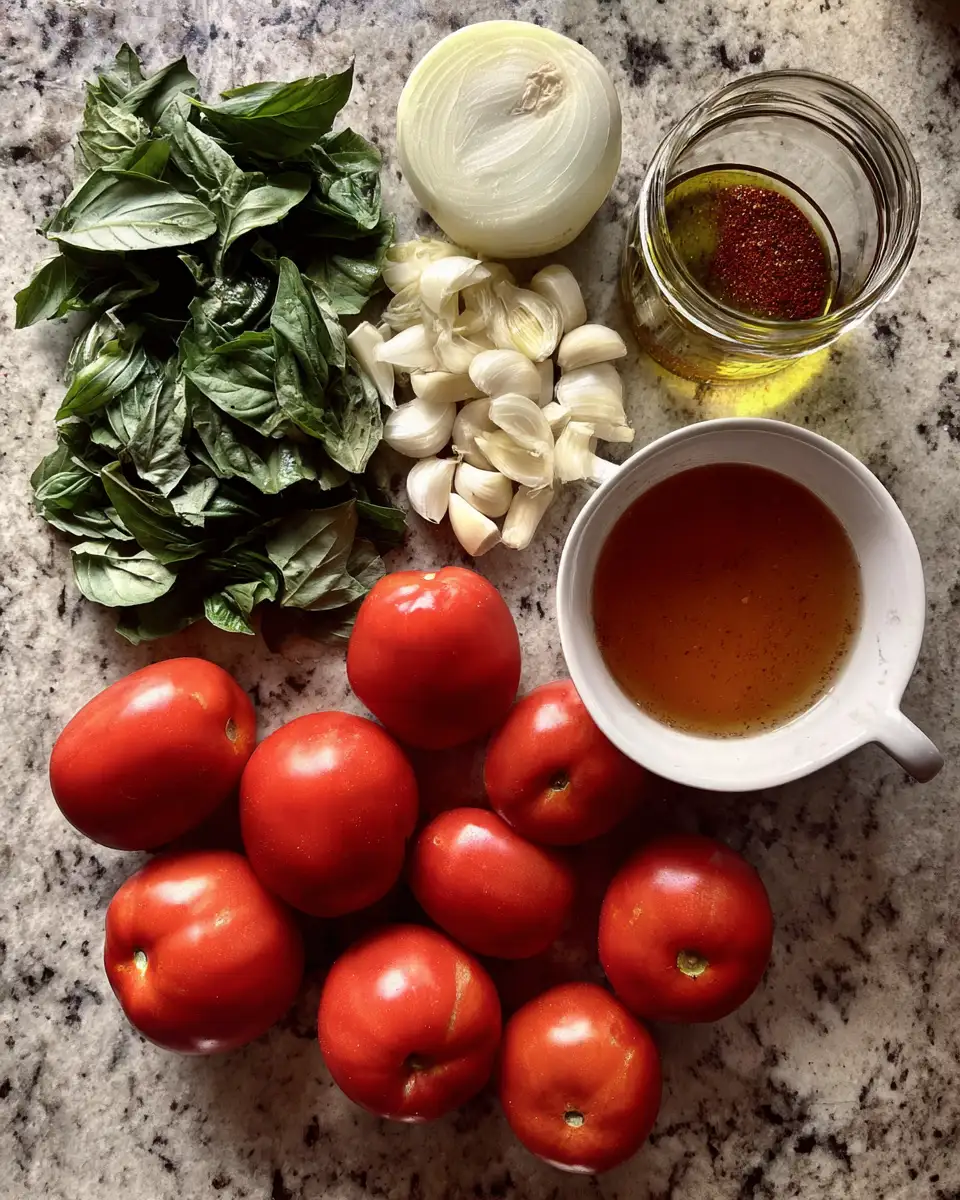 Savor the Season with Roasted Tomato Basil Soup Bliss 4 Ingredients for Savor the Season with Roasted Tomato Basil Soup Bliss