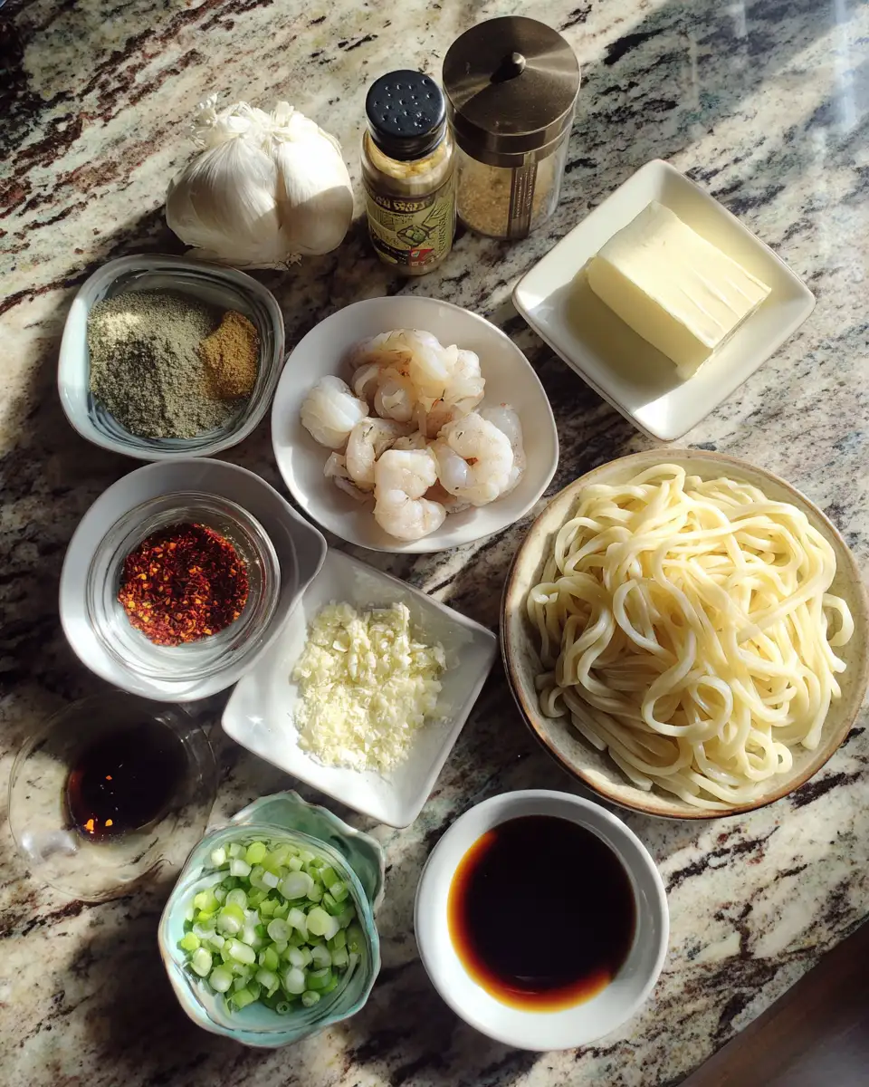 Ingredients for Spice Up Your Dinner with Irresistible Garlic Butter Udon