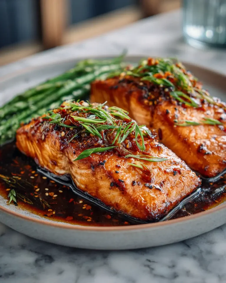 Sizzling Spicy Honey Garlic Salmon Delight - Featured Image
