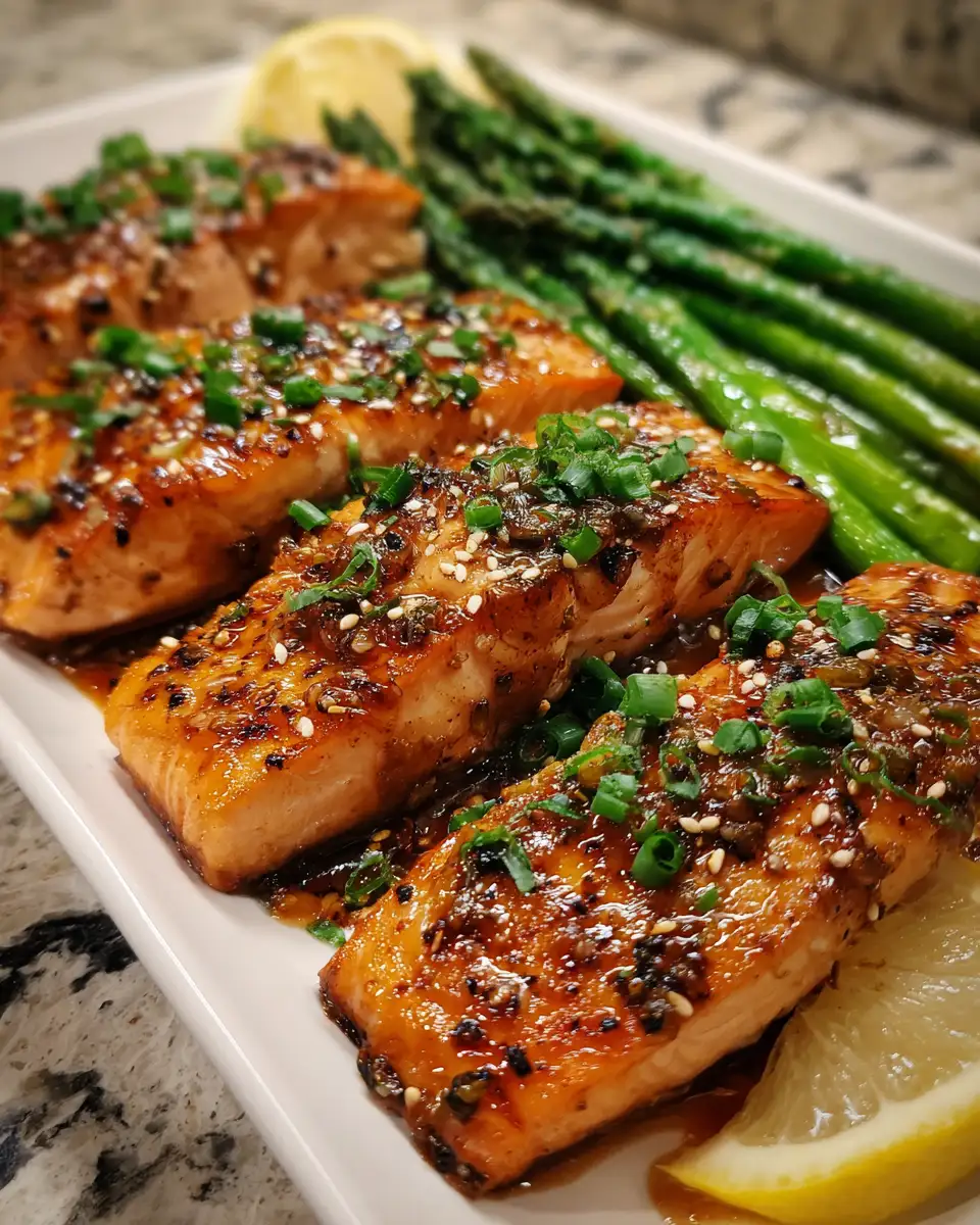 Sizzling Spicy Honey Garlic Salmon Delight 6 Final dish - Sizzling Spicy Honey Garlic Salmon Delight