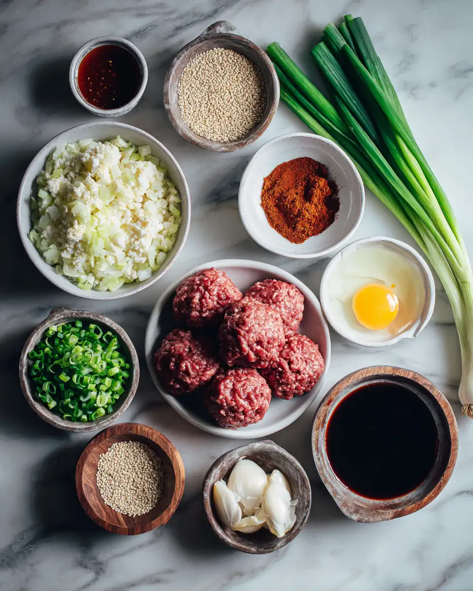 Ingredients for Sizzle and Spice: Irresistible Korean BBQ Meatballs That Ignite Your Taste Buds