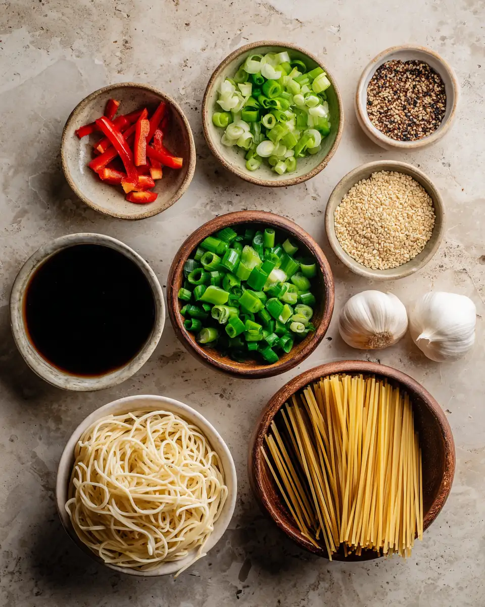 Irresistibly Savory Sweet Soy Garlic Noodles That Will Wow Your Taste Buds 4 Ingredients for Irresistibly Savory Sweet Soy Garlic Noodles That Will Wow Your Taste Buds