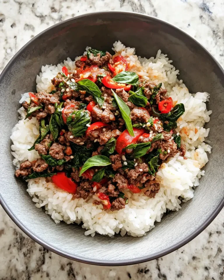 Spice Up Your Mealtime with a Flavorful Thai Basil Beef Rice Bowl - Featured Image