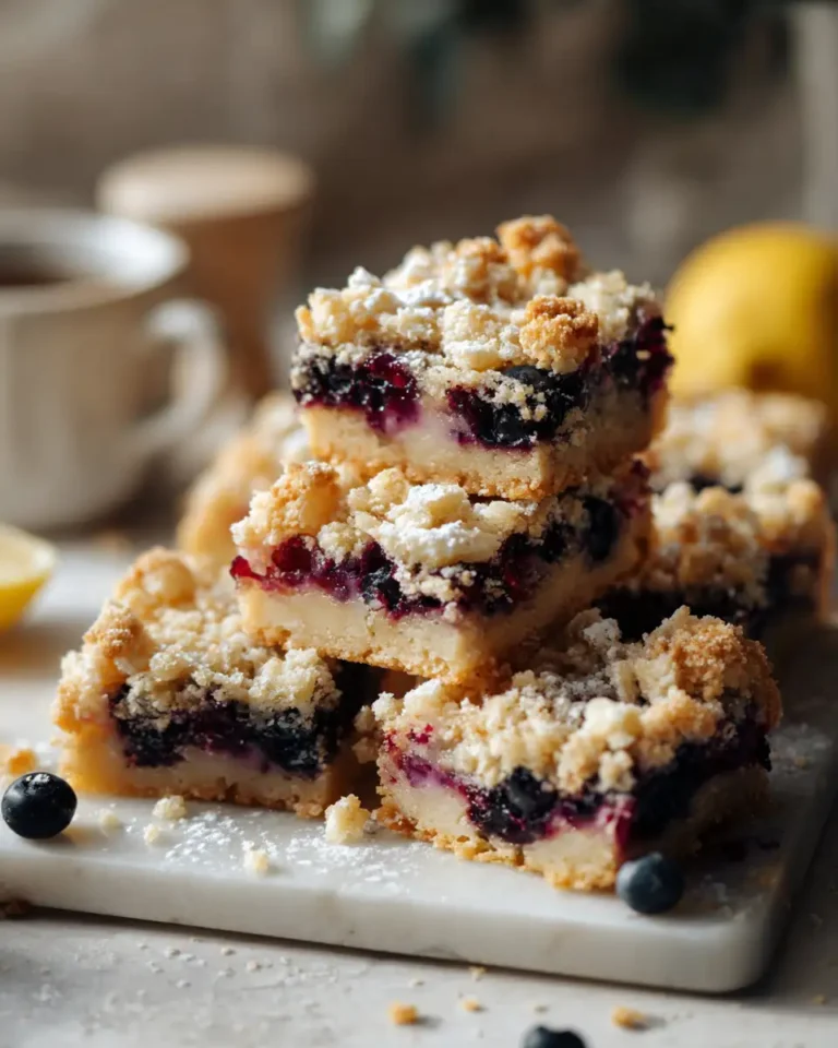 Bursting with Flavor: Irresistible Blueberry Lemon Crumb Bars - Featured Image