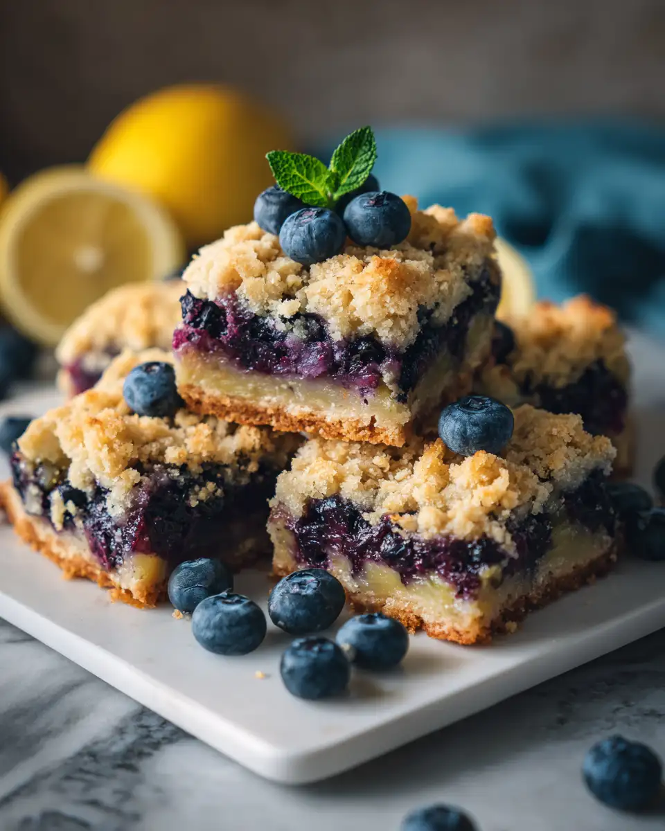 Bursting with Flavor: Irresistible Blueberry Lemon Crumb Bars 6 Final dish - Bursting with Flavor: Irresistible Blueberry Lemon Crumb Bars