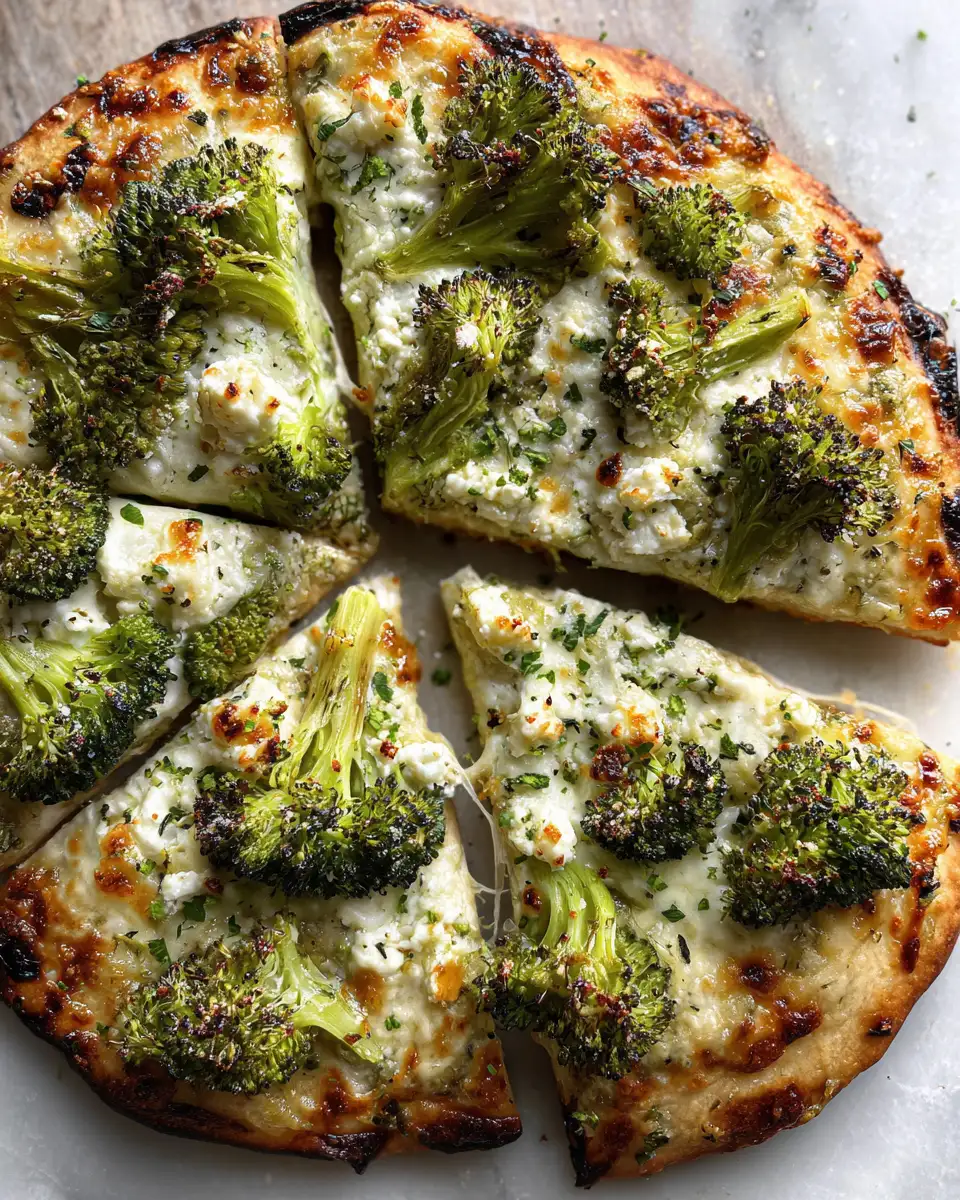 Final dish - Green Dream: Broccoli Ricotta White Pizza Delight