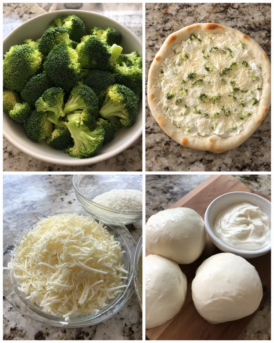 Ingredients for Green Dream: Broccoli Ricotta White Pizza Delight