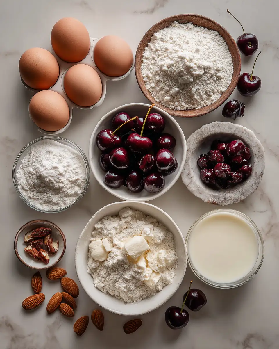 Ingredients for Decadent Delights: The Ultimate Cake Cerises & Amandes Experience