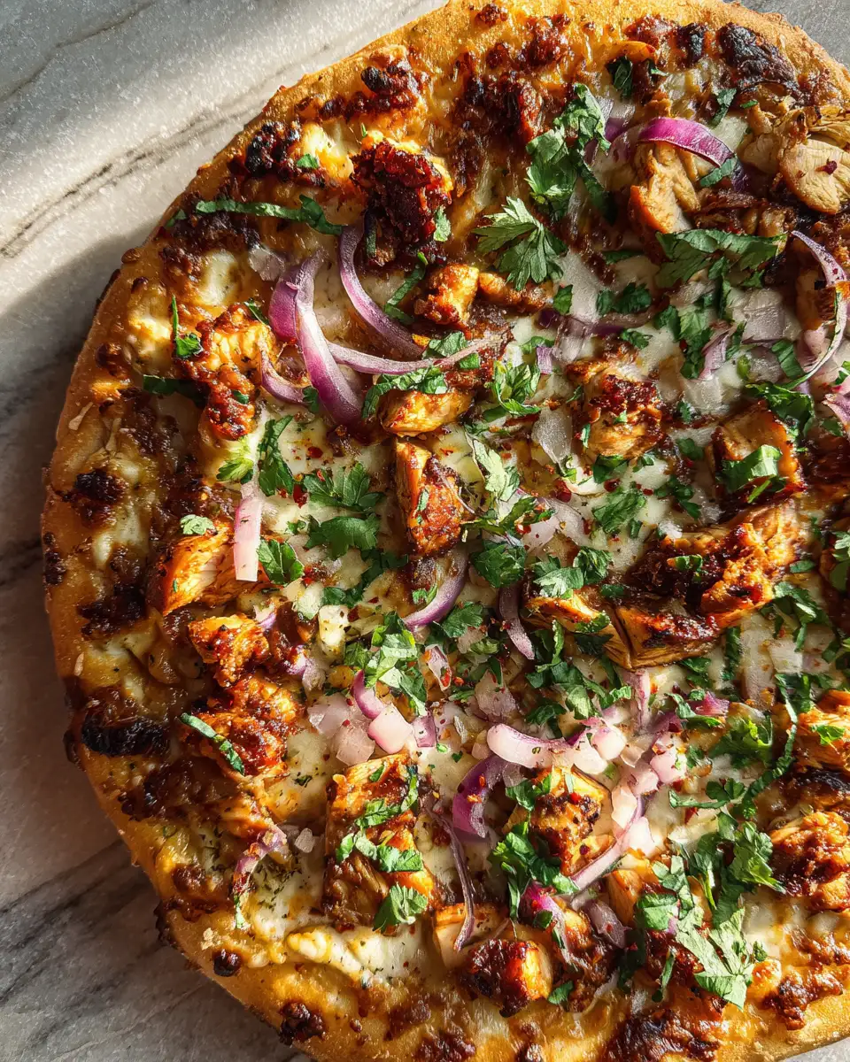 Final dish - Savor the Sunshine: California BBQ Chicken Pizza Delight