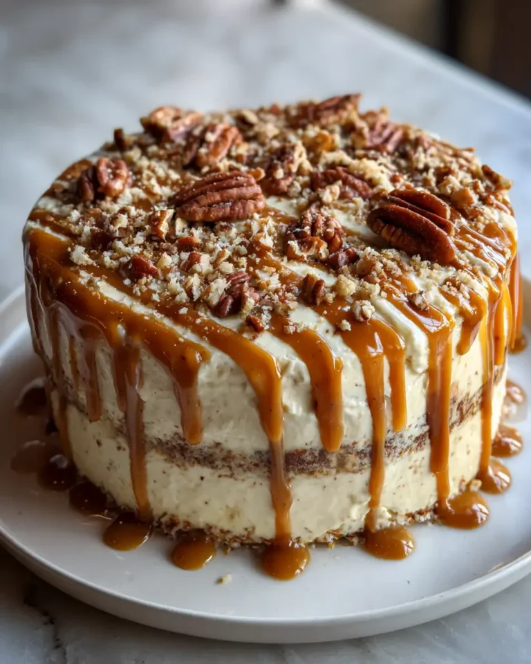 Decadent Delight: Indulge in the Ultimate Caramel Pecan Cream Cheese Cake - Featured Image