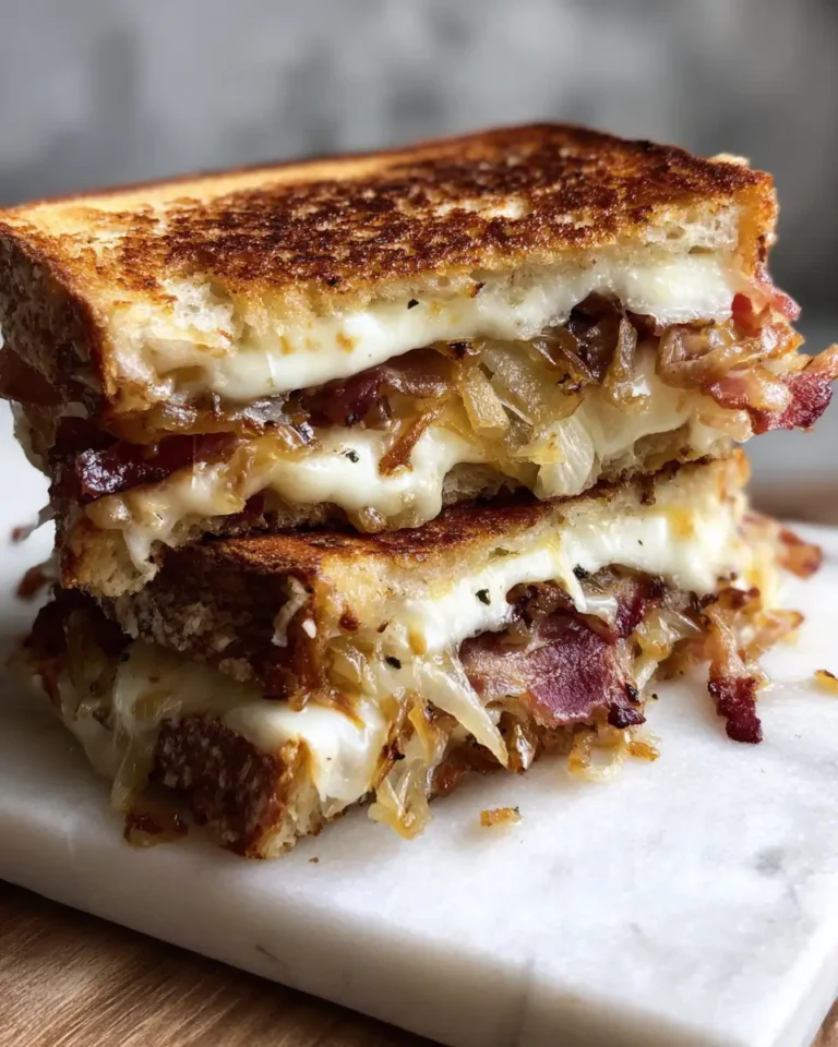 Indulge in the Ultimate Caramelized Onion Bacon Grilled Cheese Delight - Featured Image