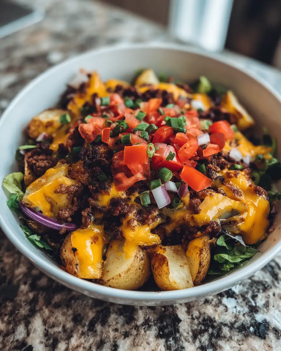 Final dish - Cheeseburger Potato Bowl: A Comfort Food Fusion You Need to Try