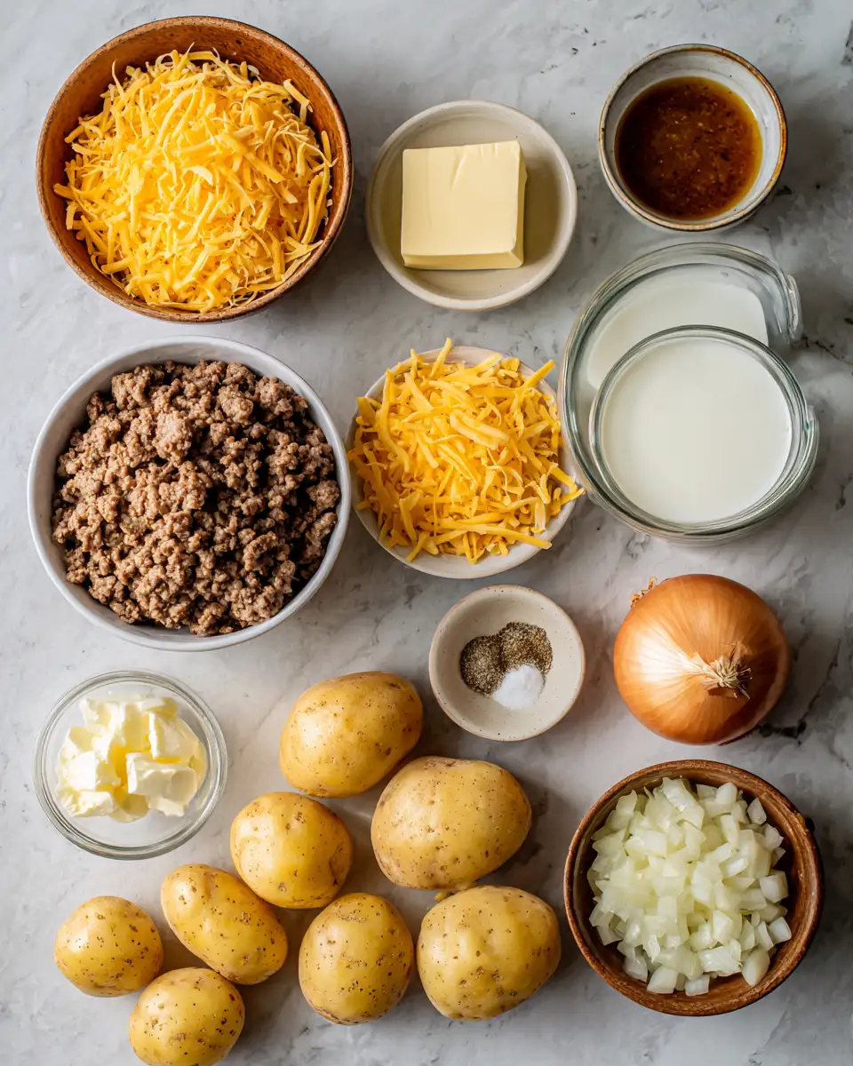 Ingredients for Cheeseburger Potato Bowl: A Comfort Food Fusion You Need to Try