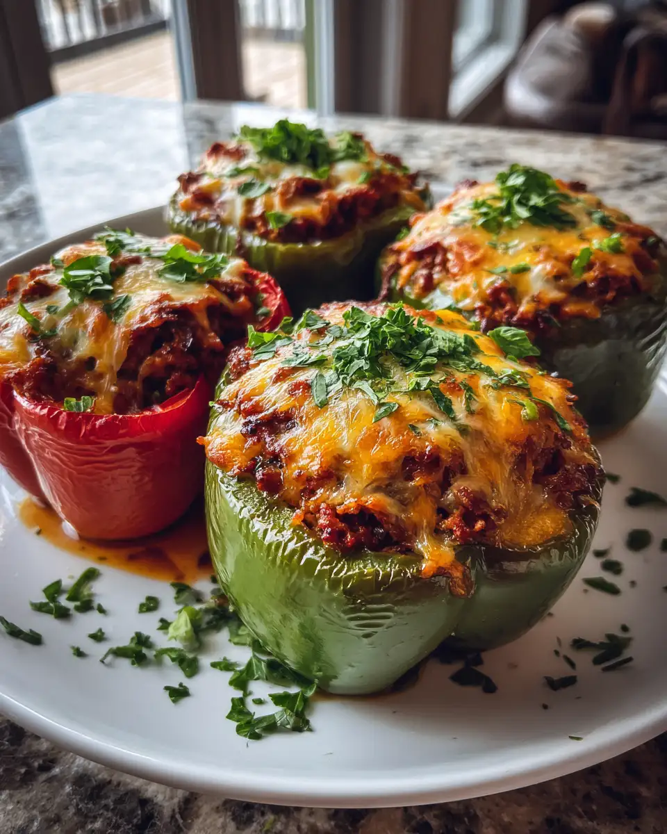 Cheesy Taco Stuffed Peppers: A Flavor Fiesta in Every Bite 6 Final dish - Cheesy Taco Stuffed Peppers: A Flavor Fiesta in Every Bite