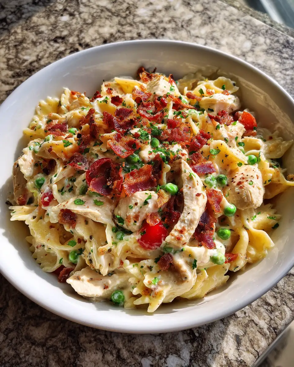 Irresistible Chicken Bacon Ranch Pasta Salad: A Flavor Explosion in Every Bite 6 Final dish - Irresistible Chicken Bacon Ranch Pasta Salad: A Flavor Explosion in Every Bite