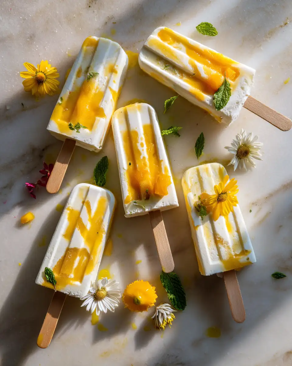 Tropical Bliss: Dive into Coconut Mango Popsicles 6 Final dish - Tropical Bliss: Dive into Coconut Mango Popsicles