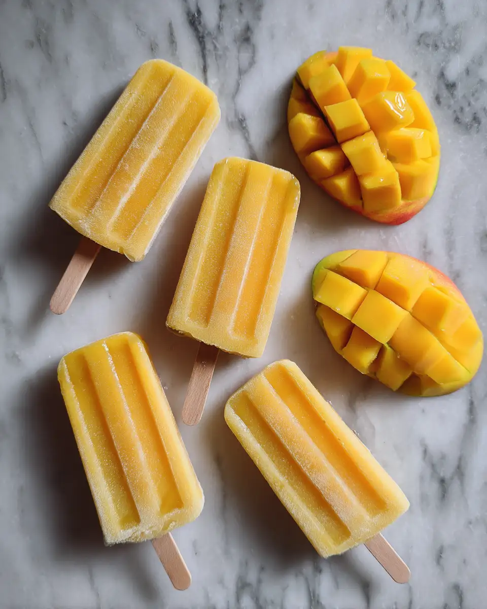 Tropical Bliss: Dive into Coconut Mango Popsicles 4 Ingredients for Tropical Bliss: Dive into Coconut Mango Popsicles