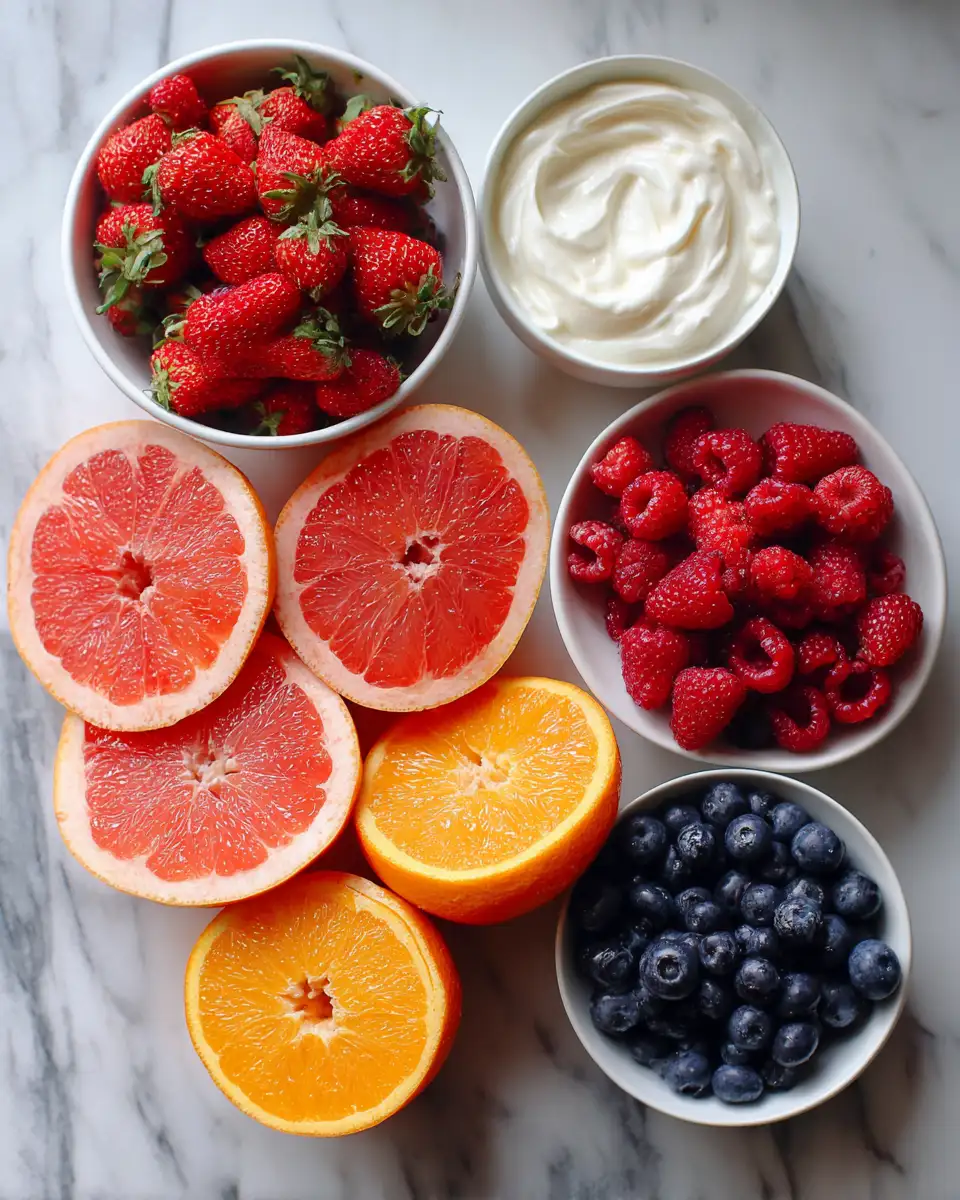 Berry Bliss: A Creamy Citrus Fruit Salad Delight 4 Ingredients for Berry Bliss: A Creamy Citrus Fruit Salad Delight