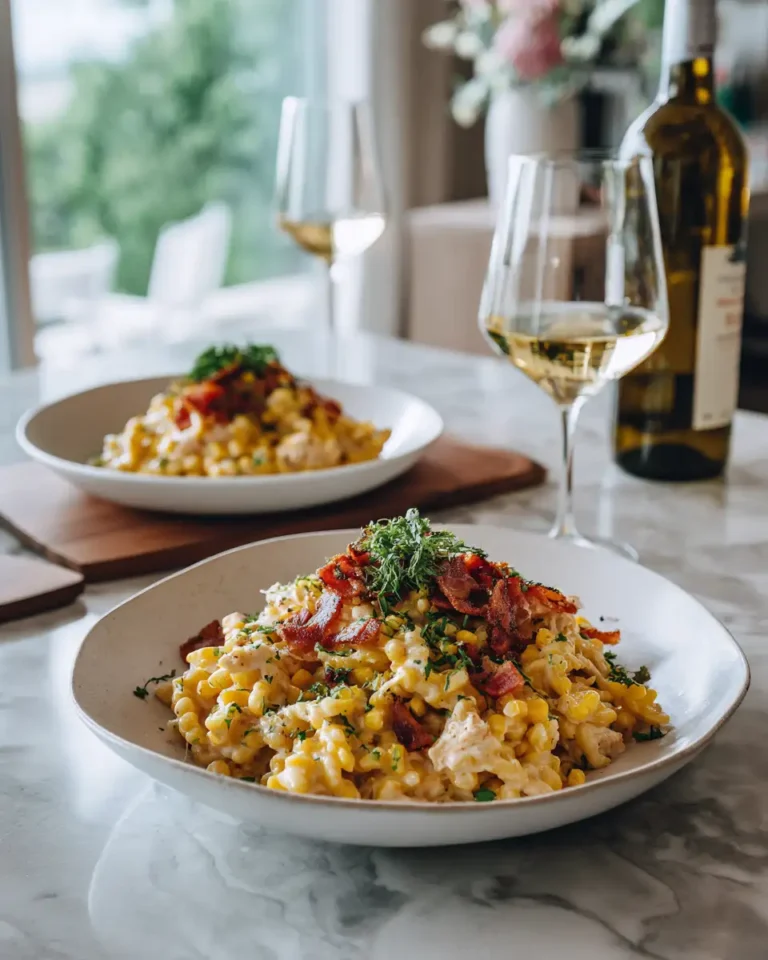 Indulge in Comfort: Creamy Chicken and Corn Pasta with Crispy Bacon - Featured Image
