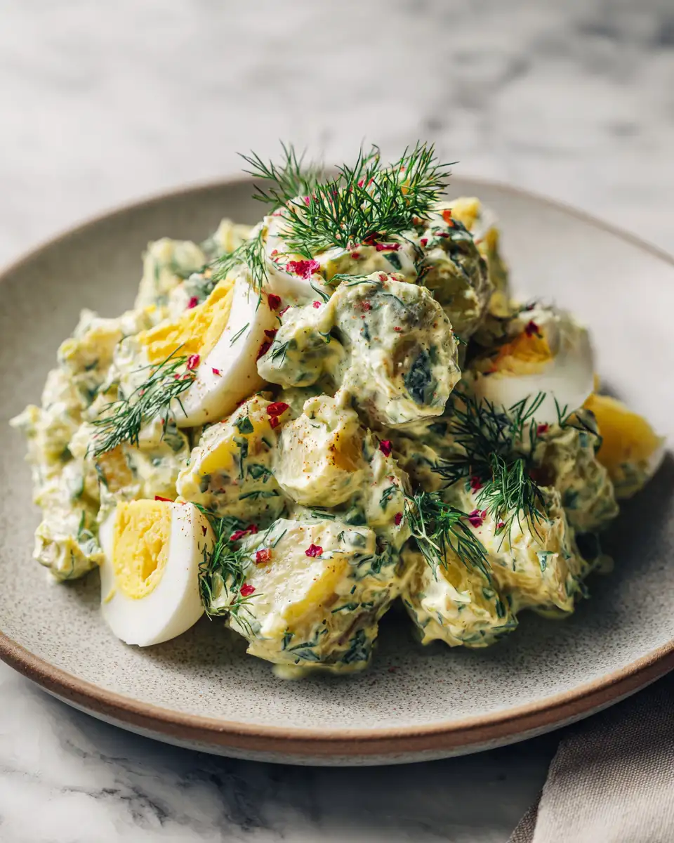 Creamy Dill Potato Salad: Your New Summer Sidekick 6 Final dish - Creamy Dill Potato Salad: Your New Summer Sidekick