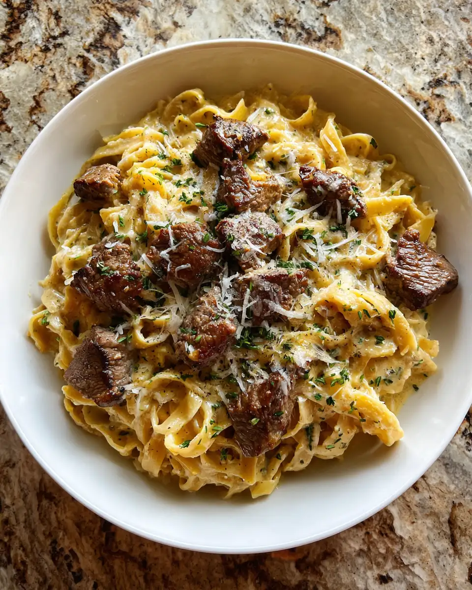 Savor the Flavor: Creamy Garlic Butter Steak Pasta Delight 6 Final dish - Savor the Flavor: Creamy Garlic Butter Steak Pasta Delight