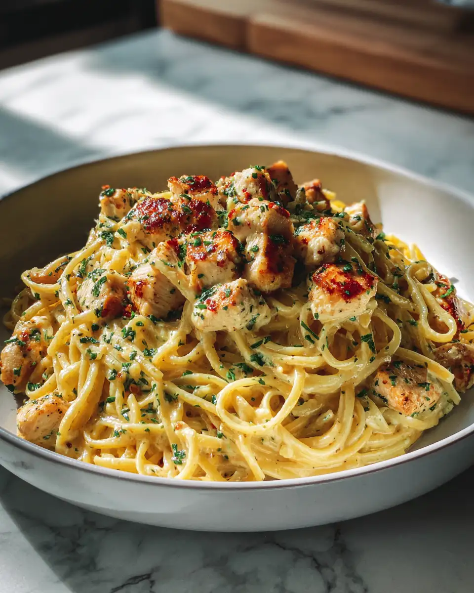 Final dish - Ultimate Creamy Parmesan Chicken Pasta Delight