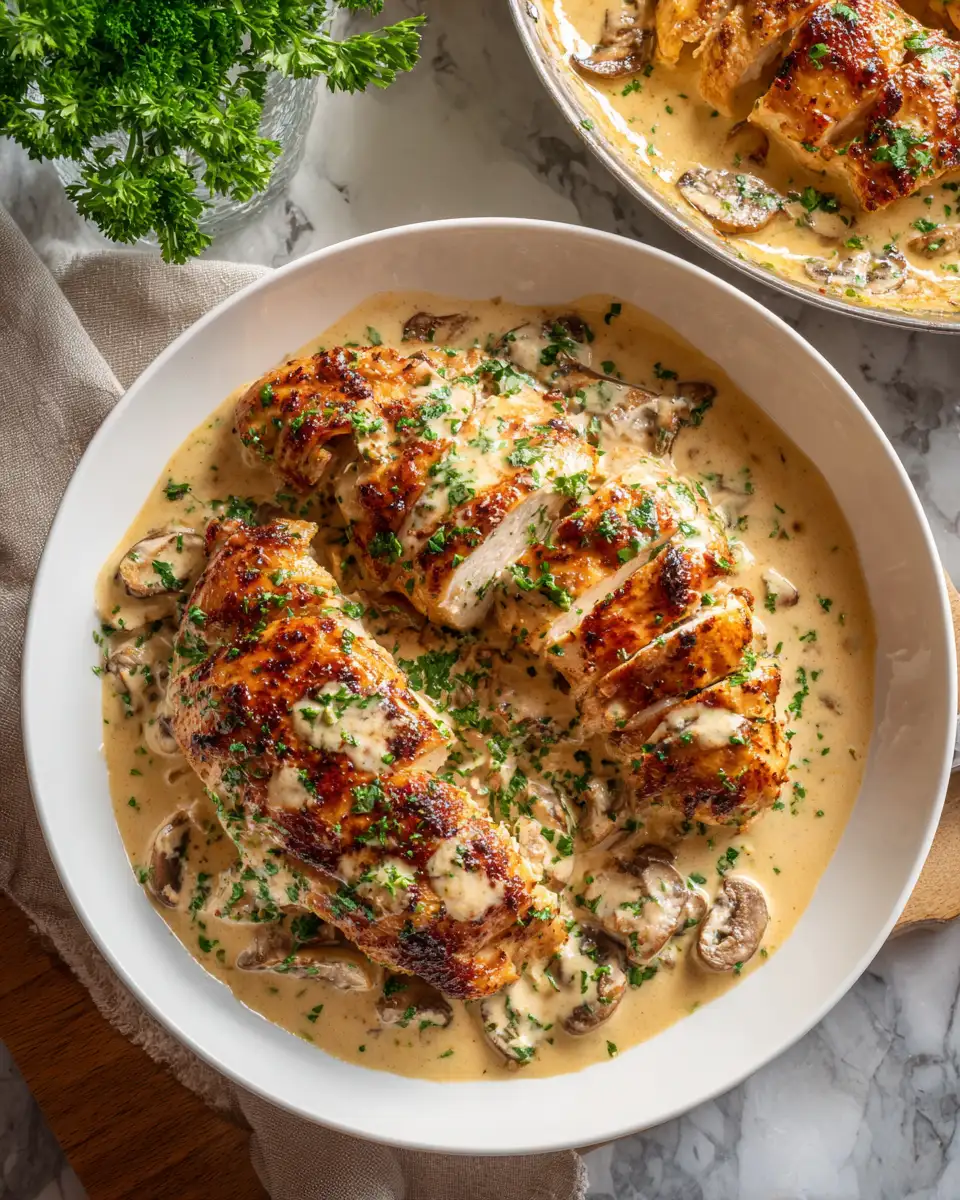 Savor the Flavor: Irresistible Creamy Parmesan Chicken Skillet 6 Final dish - Savor the Flavor: Irresistible Creamy Parmesan Chicken Skillet