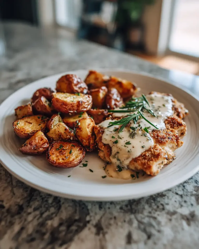 Indulge in Irresistible Creamy Parmesan Chicken and Perfectly Roasted Potatoes - Featured Image