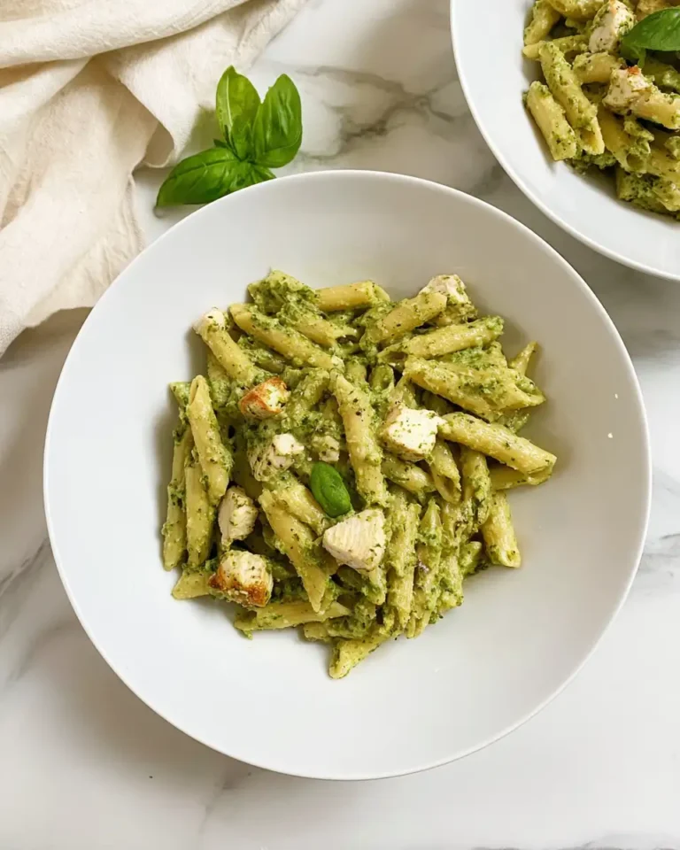 Savor the Flavors: Irresistibly Creamy Pesto Chicken Pasta Delight - Featured Image