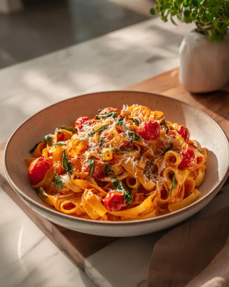 Indulge in Comfort with Creamy Tomato Spinach Pasta - Featured Image