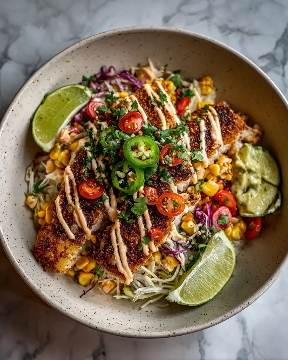 Final dish - Dive Into Flavor: Irresistible Crispy Fish Taco Bowls