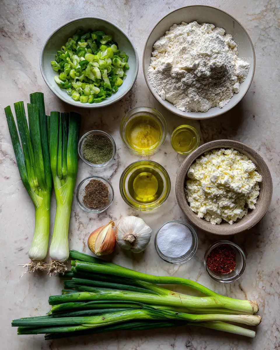Ingredients for Irresistibly Crispy Stuffed Scallion Pancakes That Will Elevate Your Taste Buds