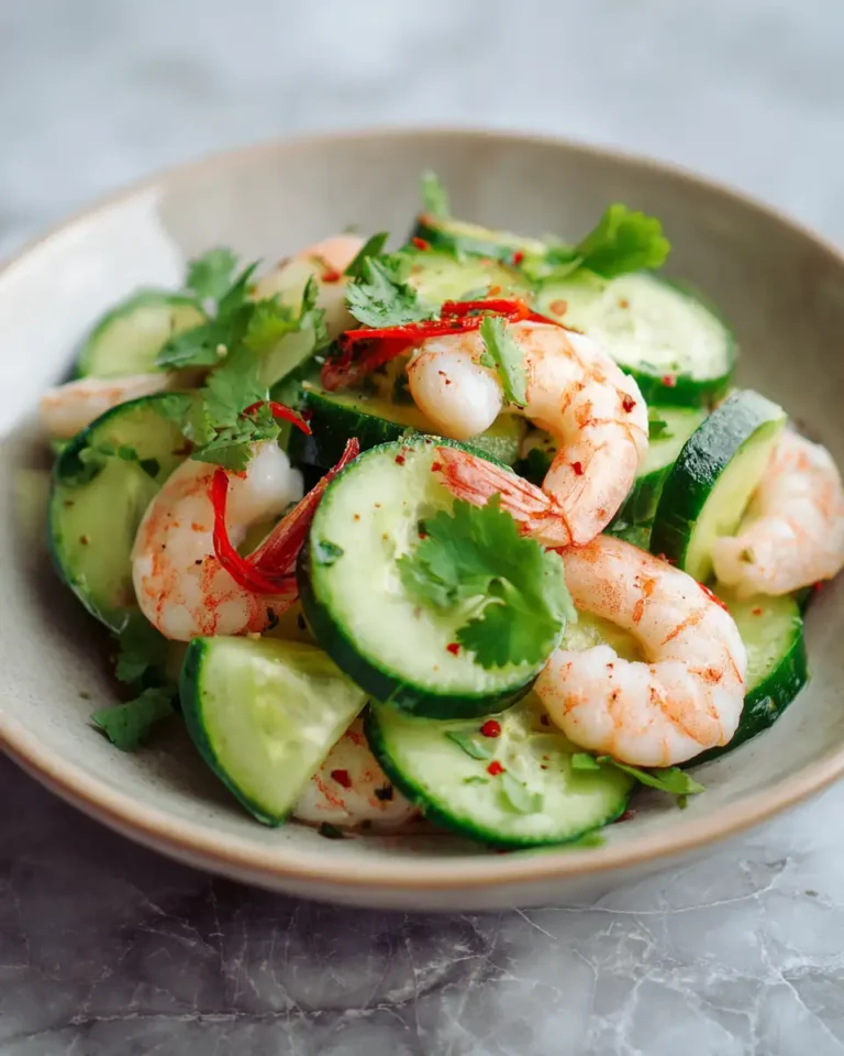 Refreshing Delight Cucumber Shrimp Salad Recipe - Featured Image