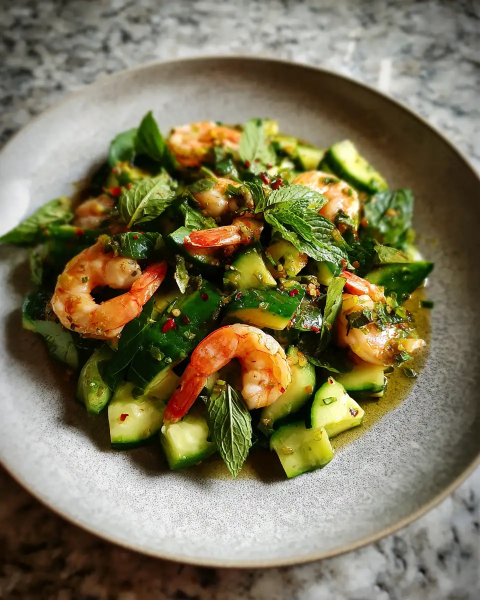 Refreshing Delight Cucumber Shrimp Salad Recipe 6 Final dish - Refreshing Delight Cucumber Shrimp Salad Recipe