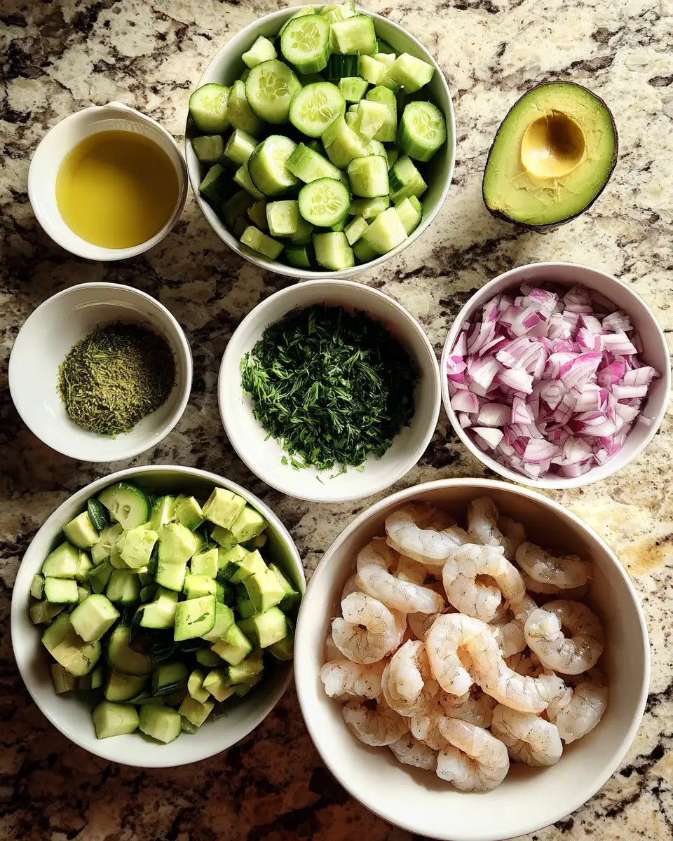 Refreshing Delight Cucumber Shrimp Salad Recipe 4 Ingredients for Refreshing Delight Cucumber Shrimp Salad Recipe