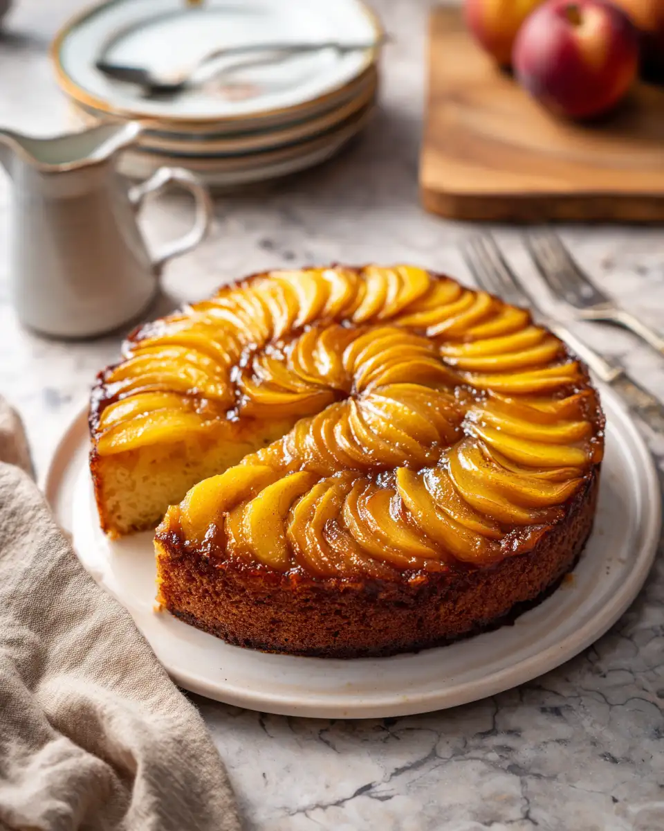 Scrumptious Simplicity with Easy Brown Sugar Peach Cake 6 Final dish - Scrumptious Simplicity with Easy Brown Sugar Peach Cake