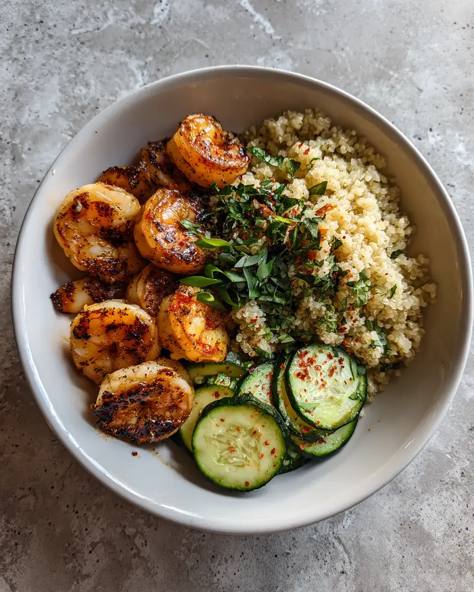 Final dish - Sizzle and Simplicity: The Ultimate Easy Grilled Shrimp Bowl