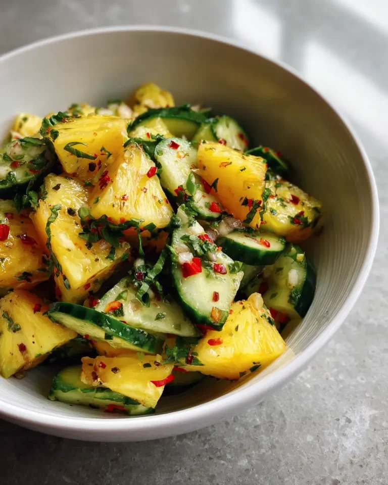 Zesty Delight Fresh Pineapple Cucumber Salad Recipe That Refreshes - Featured Image