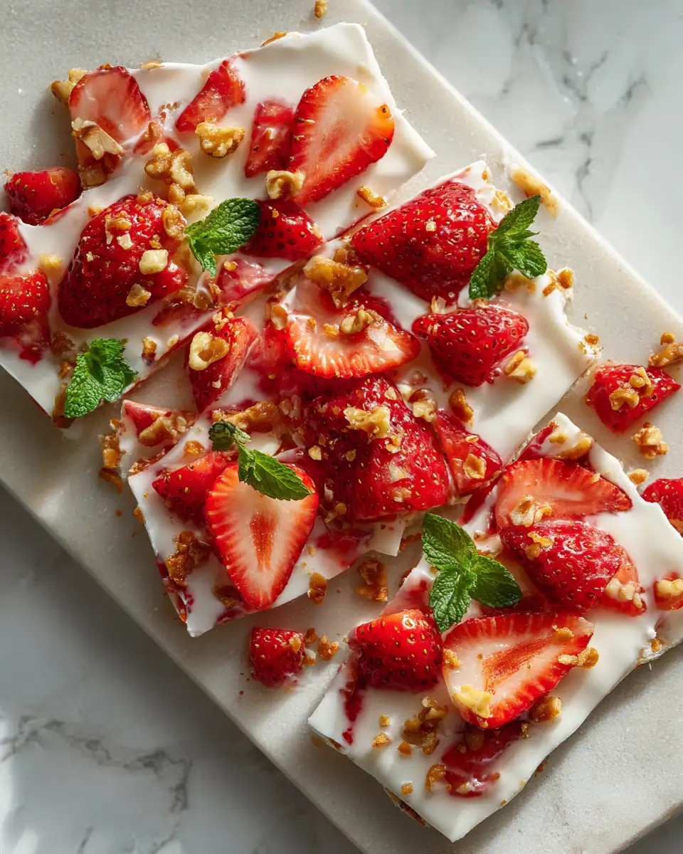 Final dish - Chill Out with Irresistible Frozen Strawberry Yogurt Bark