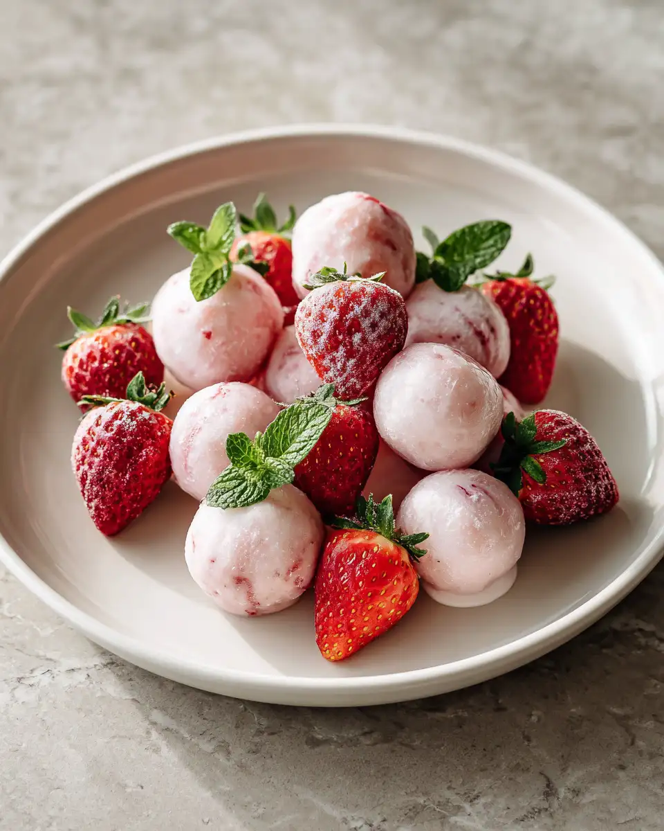 Final dish - Chill Out with Irresistible Frozen Strawberry Yogurt Bites