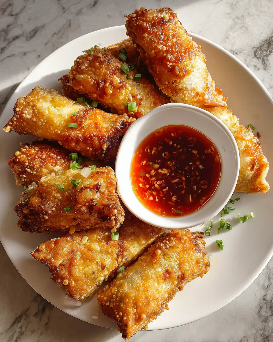Final dish - Golden Crispy Crab Cake Egg Rolls with Tangy Dipping Sauce: A Flavor Explosion