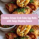 Golden Crispy Crab Cake Egg Rolls with Tangy Dipping Sauce: A Flavor Explosion
