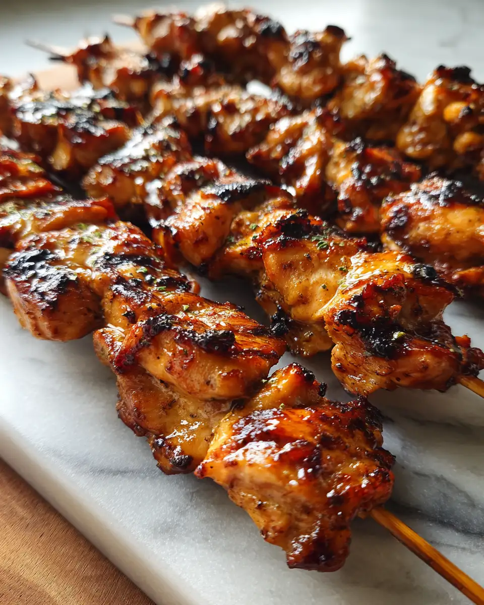 Final dish - Sizzling Grilled Honey Garlic Chicken Skewers for Your Next BBQ Bash