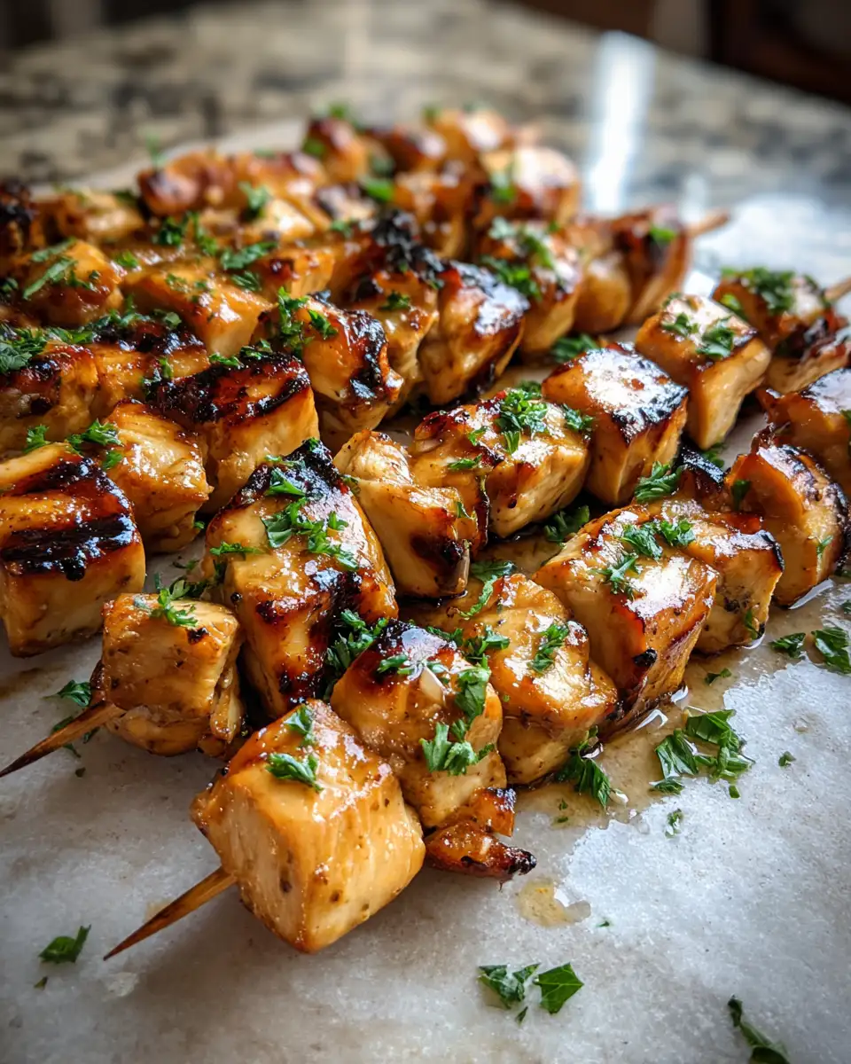 Ingredients for Sizzling Grilled Honey Garlic Chicken Skewers for Your Next BBQ Bash