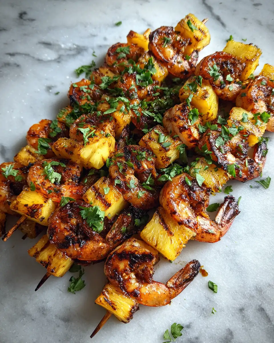 Final dish - Sizzle into Summer with Grilled Pineapple Shrimp Skewers
