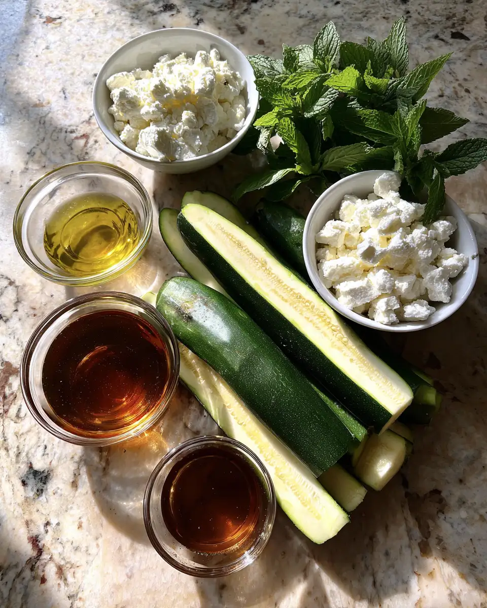 Ingredients for Savor Summer Flavors: Grilled Zucchini with Goat Cheese and Honey