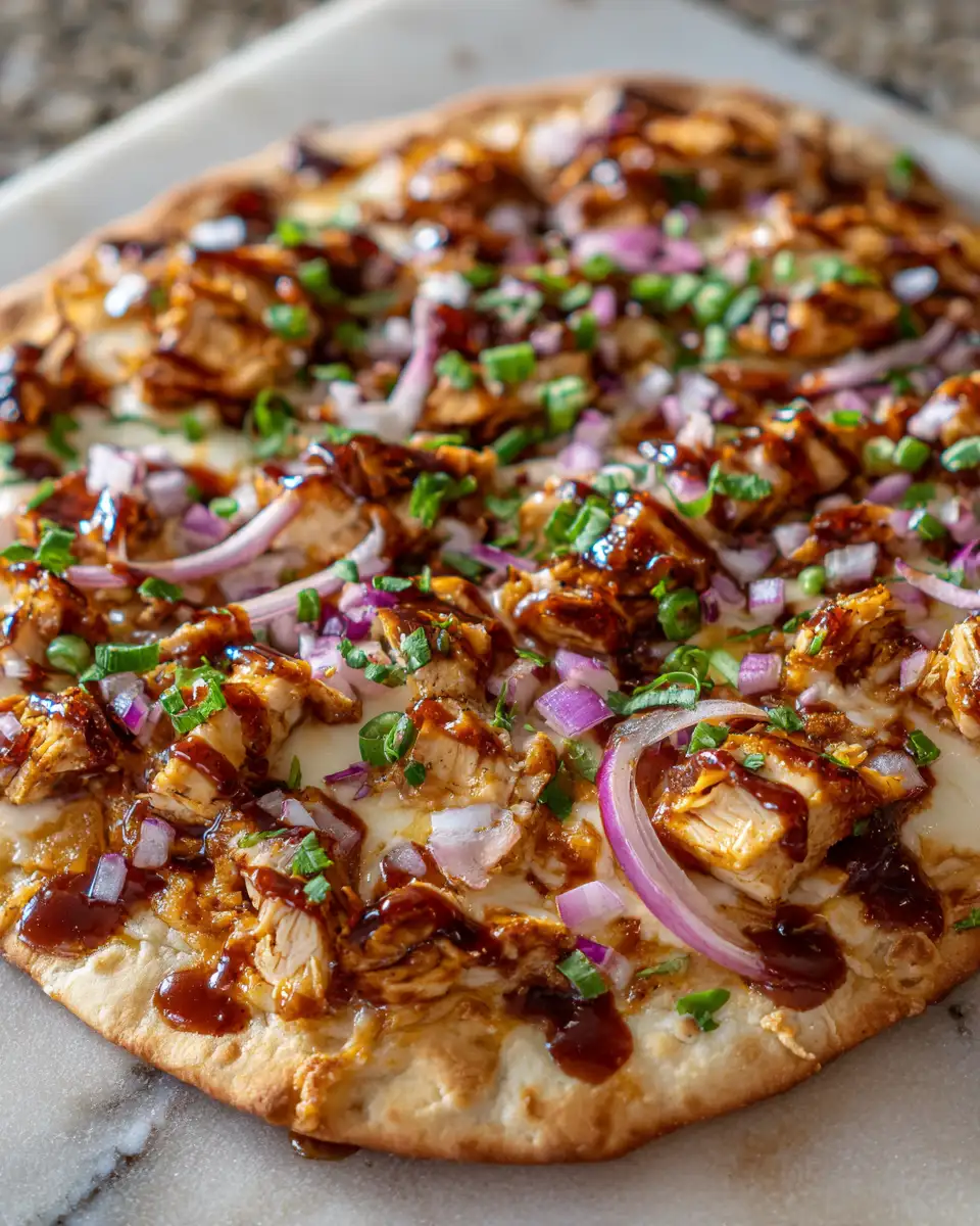 Final dish - Savor the Flavor: Honey BBQ Chicken Flatbread Delight